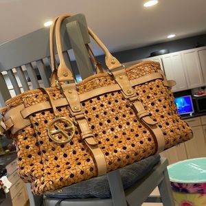 Francesco Biasia Woven Italian Leather bag.